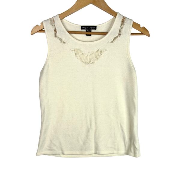 Vintage Designers Originals Cream Luxelon Tank Top PS - Picture 2 of 12